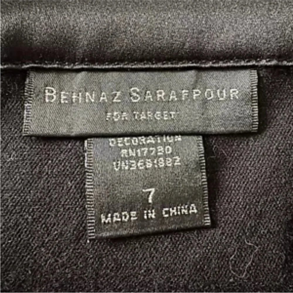 Behnaz Sarafpour Target Black Velvet Satin‎ Pencil Skirt Juniors Size 7 (1030)